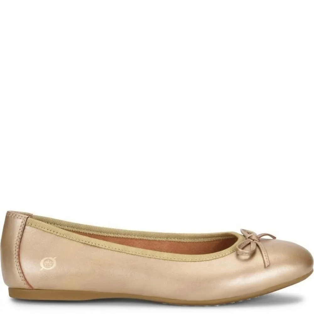 Born® (Women's 11 B) BRIN™ Ballet Flats in Gold‎ Metallic - $120